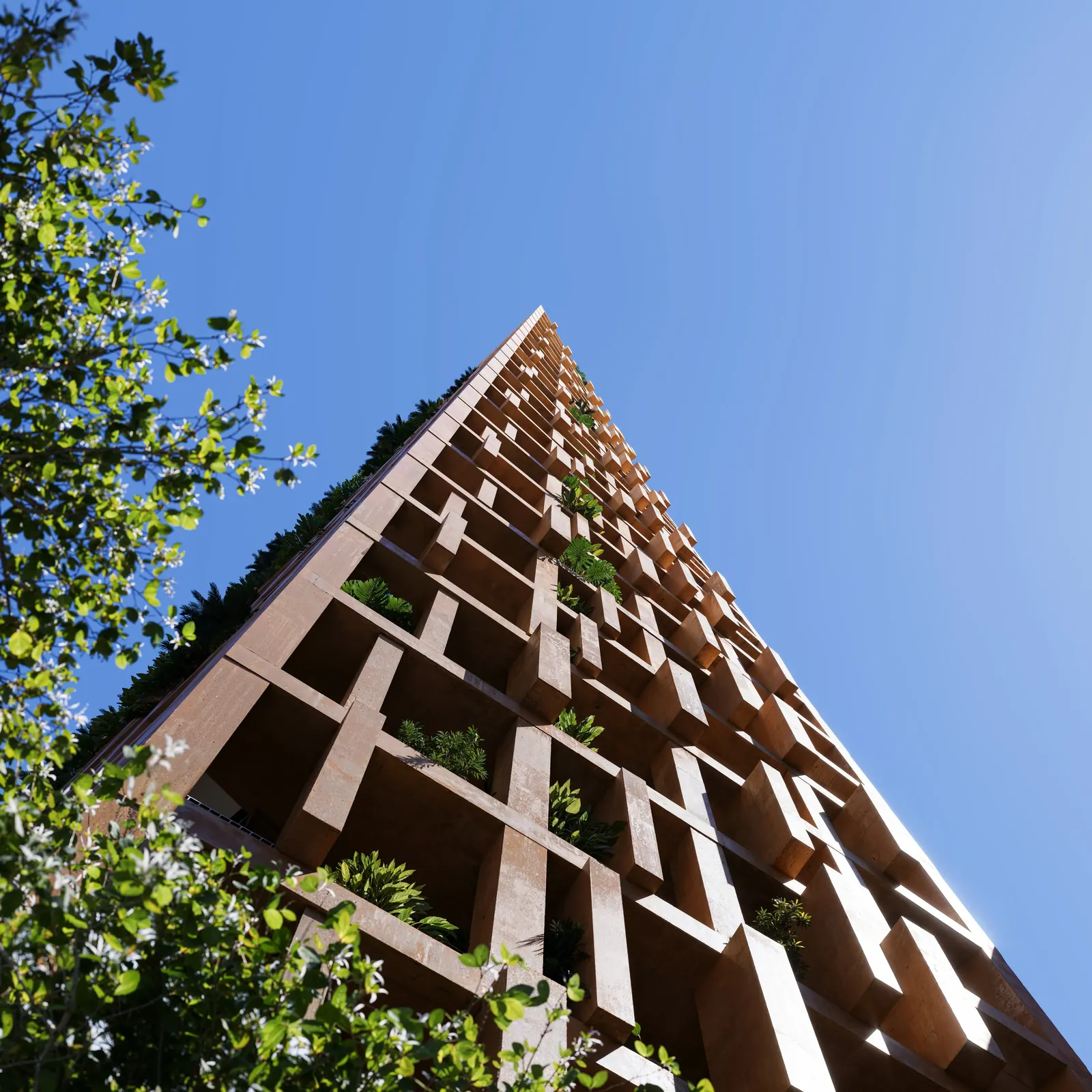 Fachada Auris Residenze Balneário Camboriú - Edifício Árvore com jardins suspensos